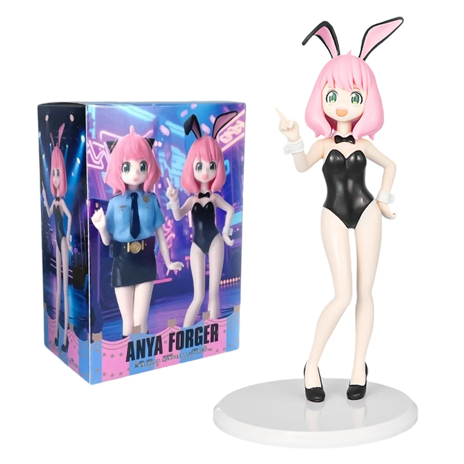 Figurine d'anime espion × famille, lapin fille, uniforme de police, Anya Forger, collection de modèles d'action, décoration de table, cadeau d'anniversaire, 19-22cm