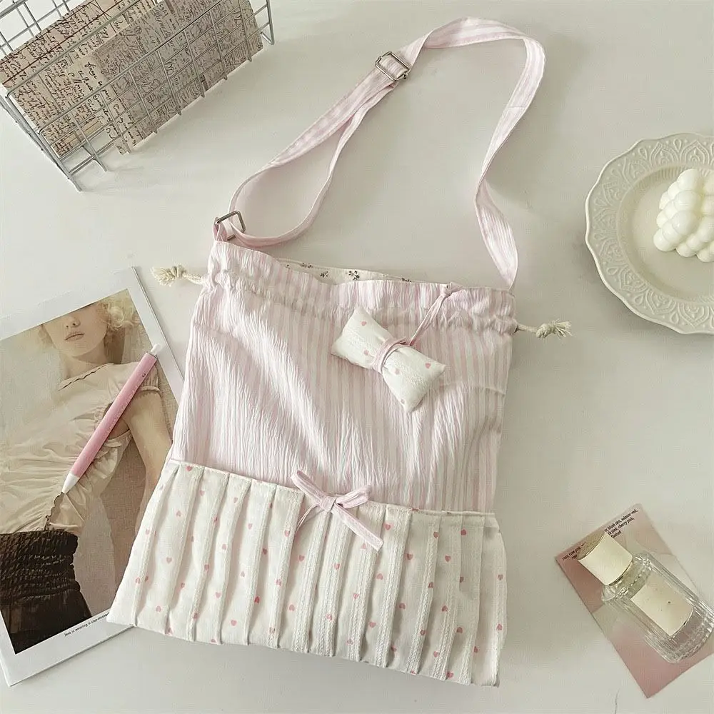 オールマッチ大容量ストライプショルダーバッグ韓国風新デザインリボンクロスボディバッグパッチワークスイートトートバッグ旅行