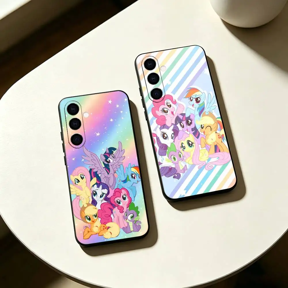 A-Animation M-My Little Pony Phone Case Black Silicone Soft For Samsung Galaxy A73,A72,A71,A70,A53,A52,A51