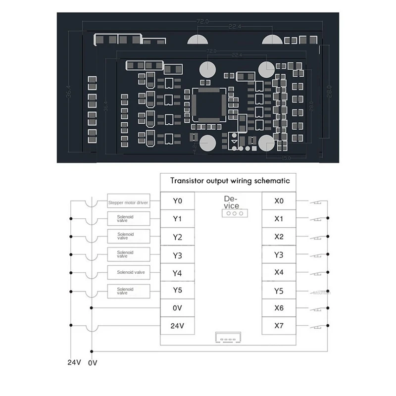 Nieuwe FX1N-10MT PLC industriële besturingskaart PLC-module Analoge ingang / uitgang met geleiderailvertragingsrelaismodule