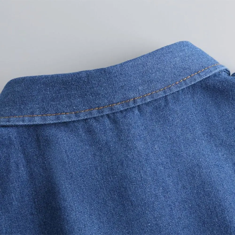 Simple Detachable Denim Fake Collar Sharp Collar Square Collar Adjustable Neckline Black Korean Style False Blouse Collar Women