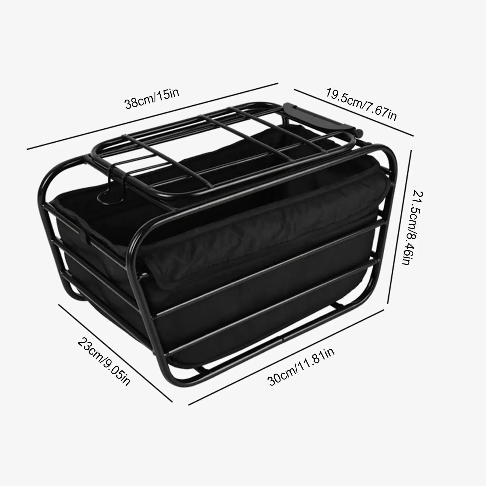 Bike Rear Basket,Heavy Duty,bicycle Rear Organizer,Pet Carrier Cargo Case for Cycling Riding Outdoor Camping Groceries Daily. view 6