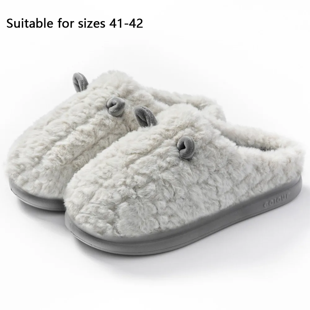 

New Cotton Winter Slippers Warm Thick Sole House Shoes Non-Slip Slippers Indoor Use