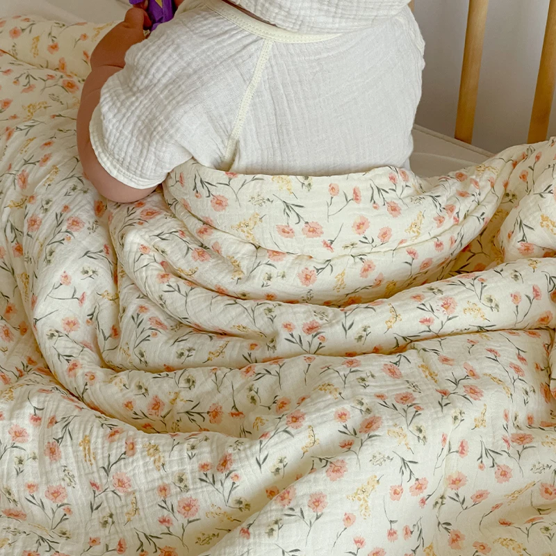 135x50/500CM 100% Cotton Soft Double-layer Crepe Printing Fabric For Pajamas, Blanket,Children\'s Clothing Handmade DIY Fabric