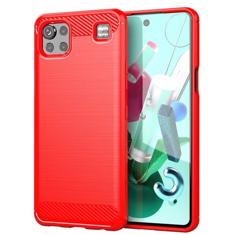 Soft Cover for LG K92 Anti-knock Carbon Fiber Silicone Case for lg k92 5g Matte Back Phone Cases Coque Fundas