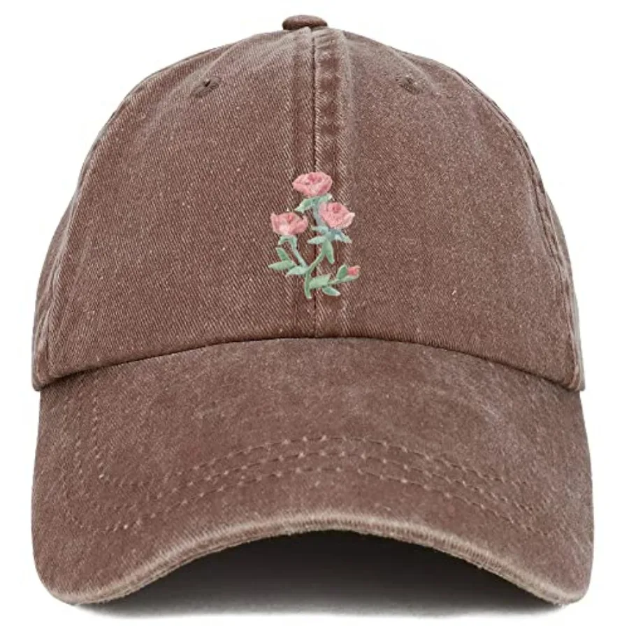 

Trendy Apparel Shop Rose Bundle Patch Pigment Dyed Washed Baseball Cap