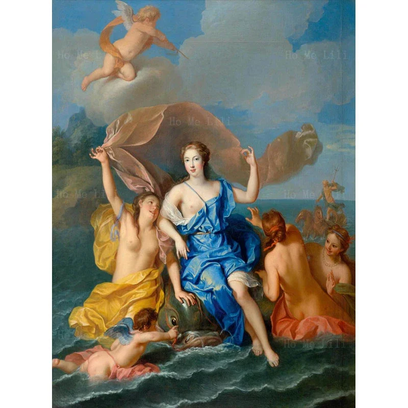 Trianon Took Hercules To Mount Olympus Success Of The Amphitrite Myth Canvas Wall Art By Ho Me Lili For Livingroom Decor