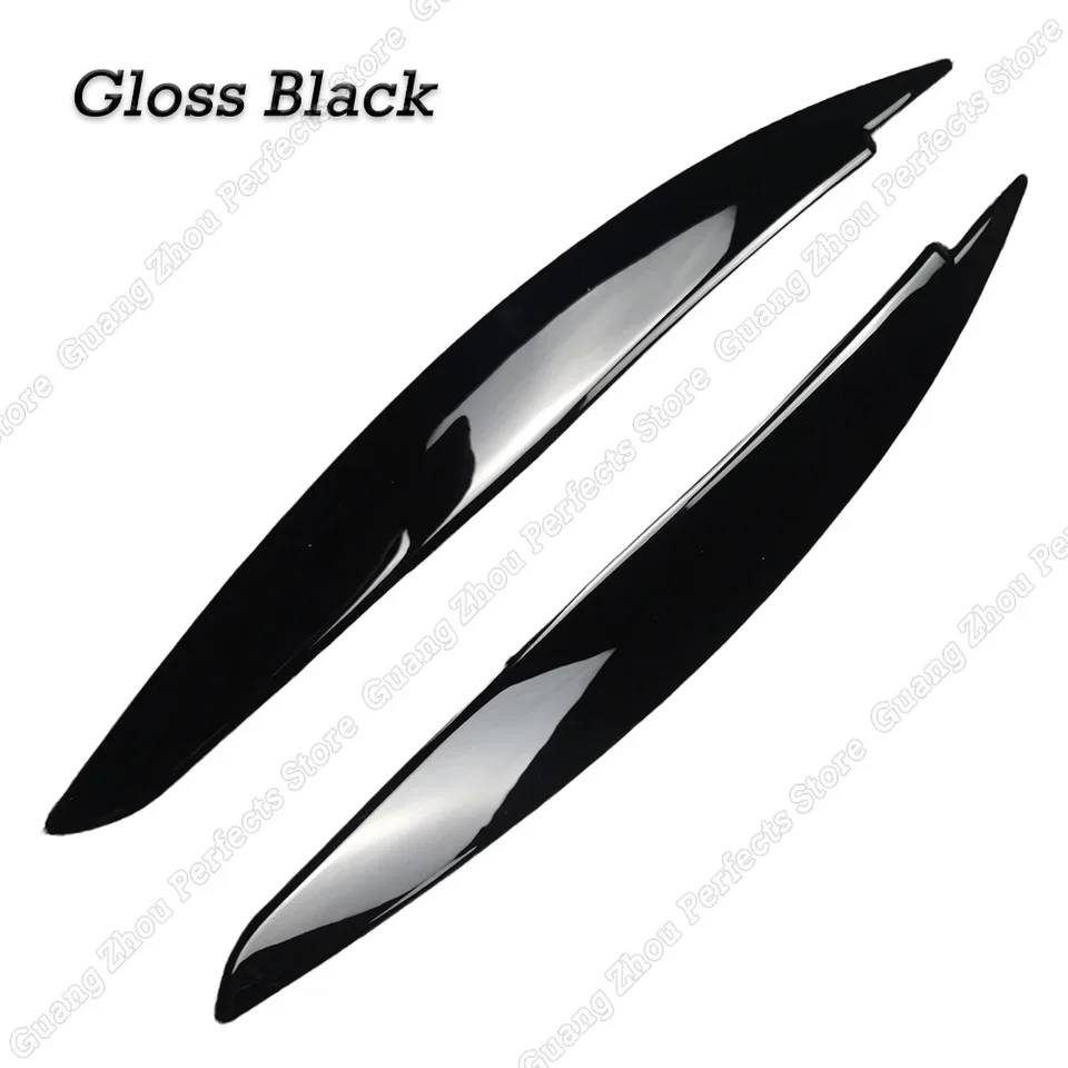 YSQHSODS Garniture Sourcils Phares Voiture BMW Série 7 F01 F02 2009-2014 - Autocollants Résine Noirs