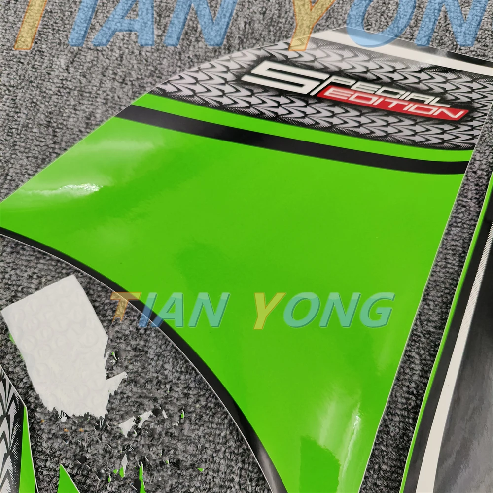 Motorcycle Fairing Full Kit Green Ninja300 Protector Stickers Waterproof Decoration Decal Parts For Kawasaki Ninja 300 2013-2014