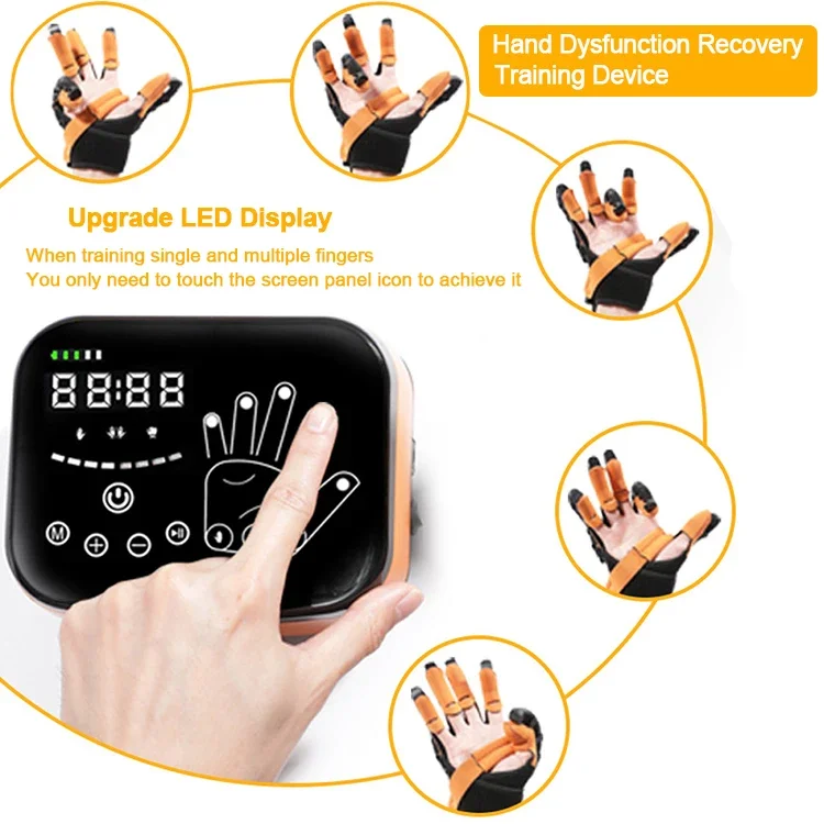 Rehabilitation Glove Pneumatic Home Stroke Patient Mirroring Hand Exercise Training ABS US 1 Year