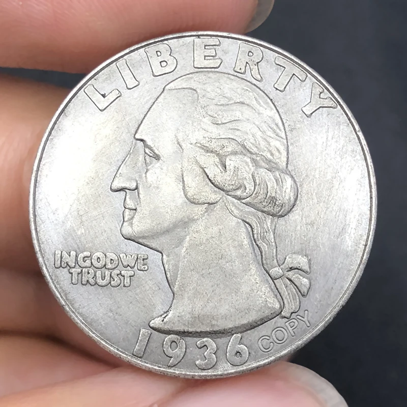 عملة تذكارية للديكور المنزلي ، نسخة طبق الأصل بالدولار ، نقود قديمة ، طراز عتيق ، قلادة ، دلاية ، مجوهرات ، تذكارية ، ربع دولار ، منزل #1