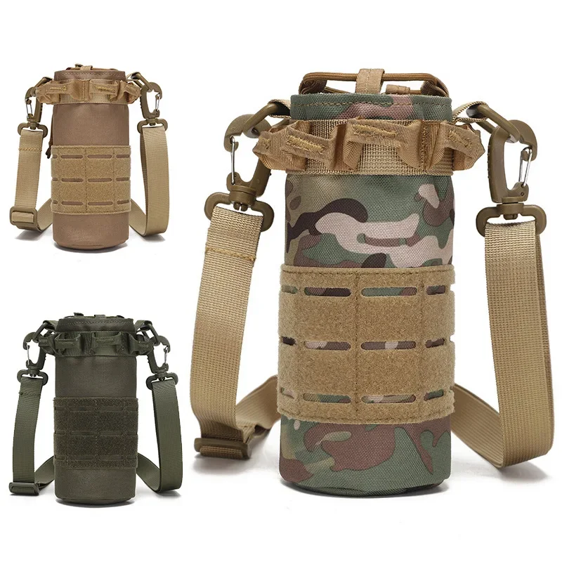 Outdoor Mountaineering Molle Kettle Waist Bag Tactical Kettle Bag Large Capacity Outdoor Hunting Hiking Fishing Kettle Bag