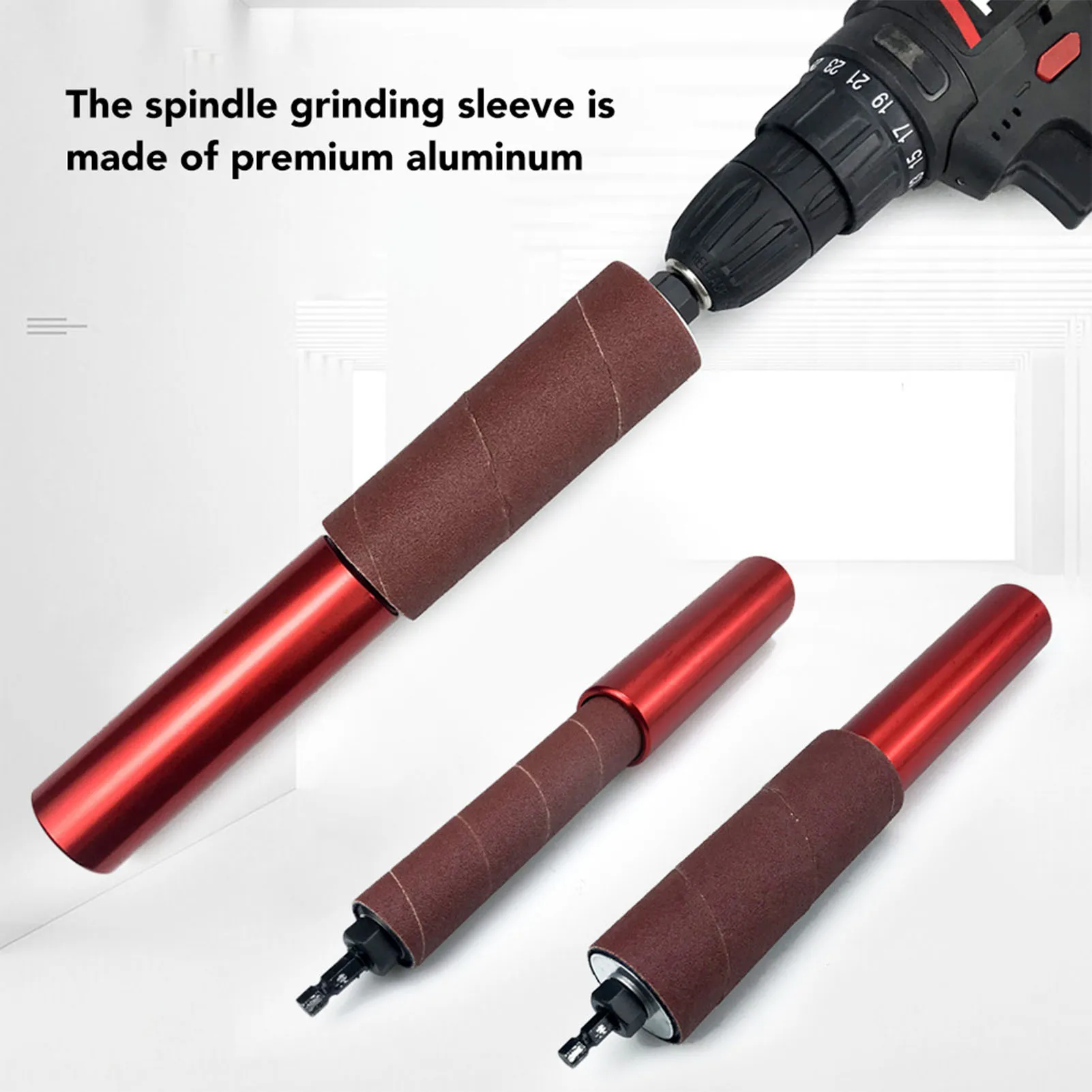 metal-sanding-drum-mandrel-plastic-cylindrical-drill-sanding-attachment-surface-grinding-drill-compatible-spindle-sander-adapter