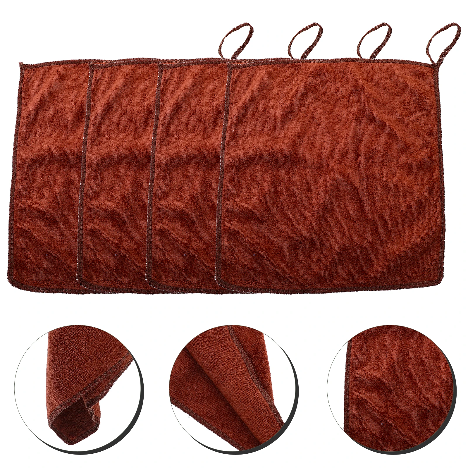 4 قطع من مناشف الوجه المربعة المصنوعة من الألياف الدقيقة الصديقة لتنظيف الوجه والسفر والمنزل، قماش غسيل ماص مقاوم للبهتان