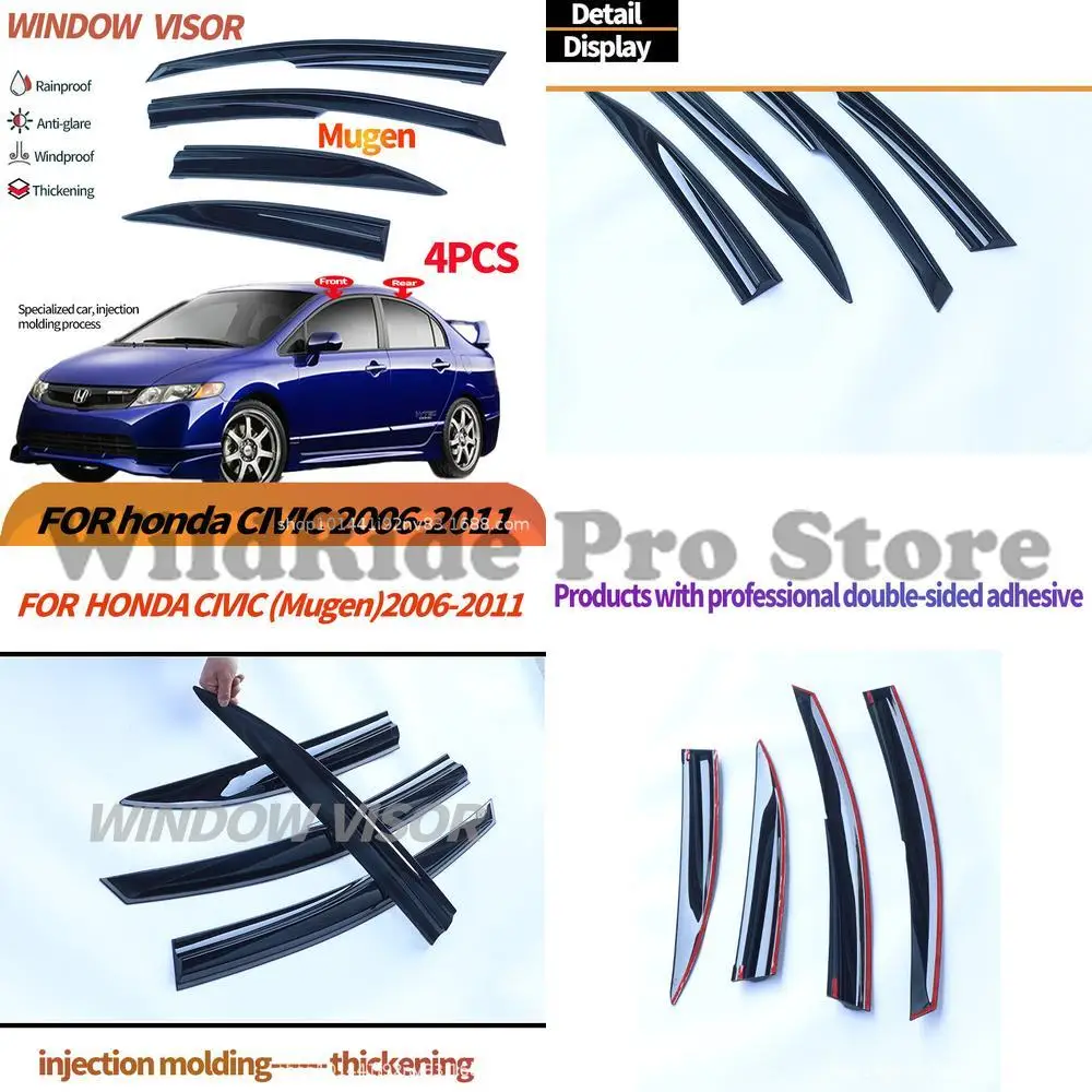 

1 set For CIVIC MUGEN 2006-11 Window Visor Suitable for Civic Infinity Model Three-Box Rain Deflector