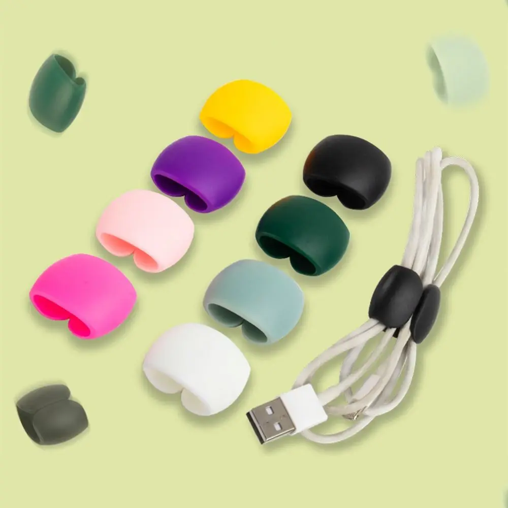 Hot Rubber Cable Winder Clips Multifunction Headset Cable Protector Winder Cord Protector