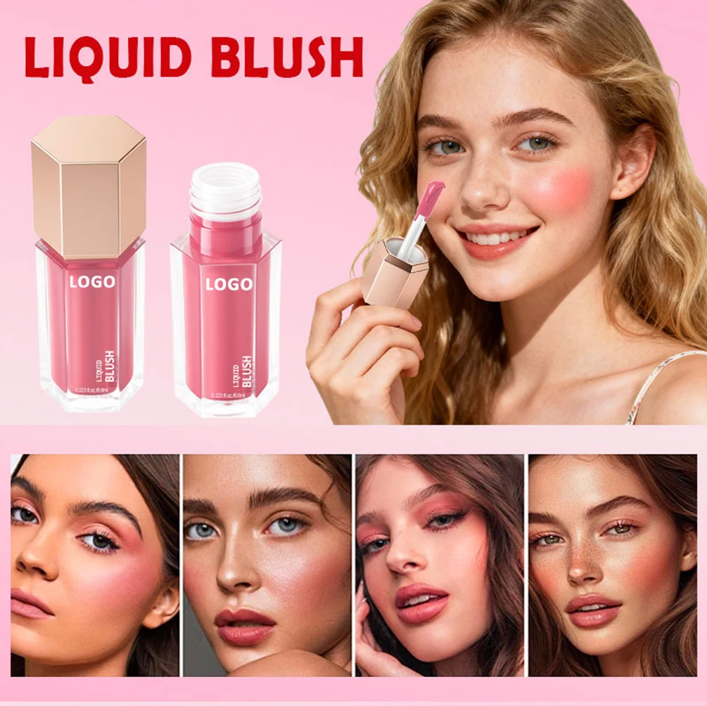 Hexagonal Tube 20 Color Liquid Blush Private Label Custom Logo Vegan Makeup Wholesale Cosmetics Beauty Essentials