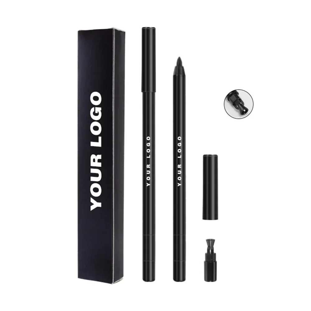 Stylo Eyeliner de Marque Privée en Vrac Personnalisé, Imperméable, avec Taille-Crayon Intégré, Maquillage Résistant à la Transpiration, 6.5g