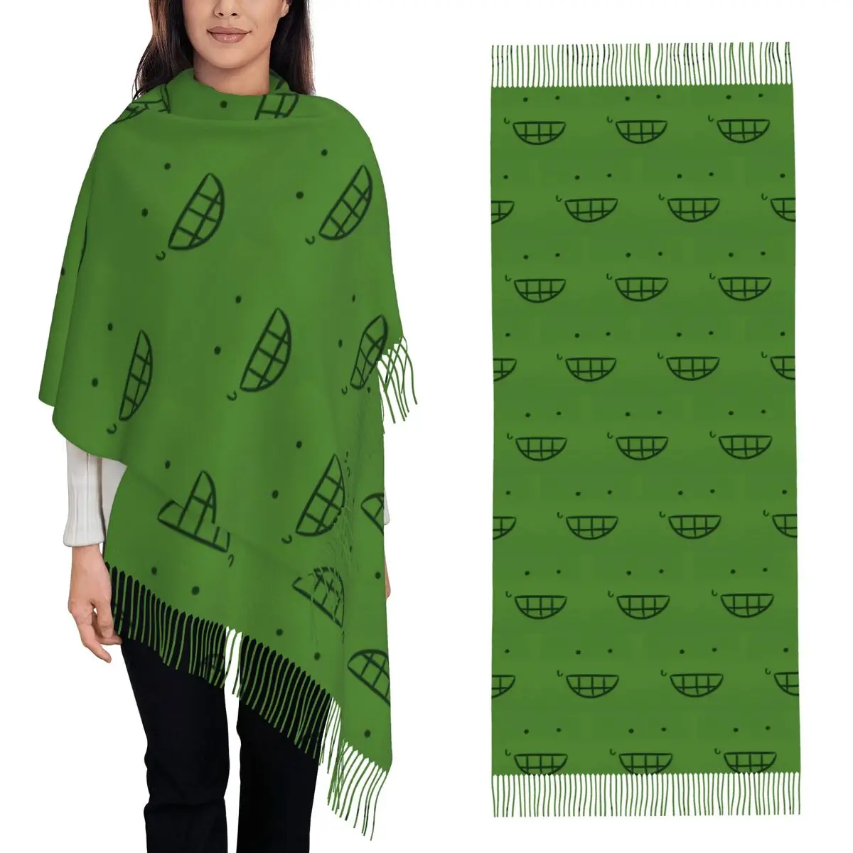 Liam Plecak From HFJone (WEIRD SMILE) Scarf Tassel Scarves Women Soft Warm Shawls and Wraps Large Fall Winter Shawl Wrap