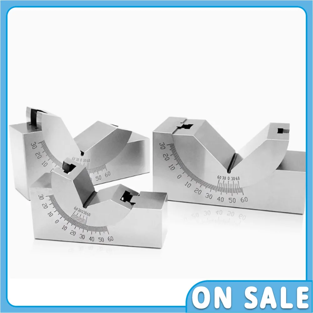 

Точность 0,005 Прецизионный измеритель из легированной стали Регулируемый угол V-образного блока Настройка фрезерования Угловой блок от 0 до 60 градусов Точный тип