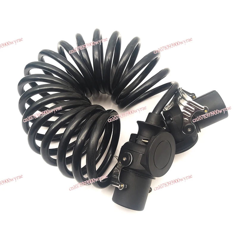 Trailer cable assembly Semi-hanging 5-core 7-core helix 7-hole socket, pure copper car trailer cable