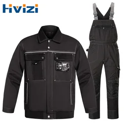 Welding Suits Working Bib Overalls Protective Working Jacket Men Workwear Tooling Uniform Mechanic Multi-Pocket Cargo Pants