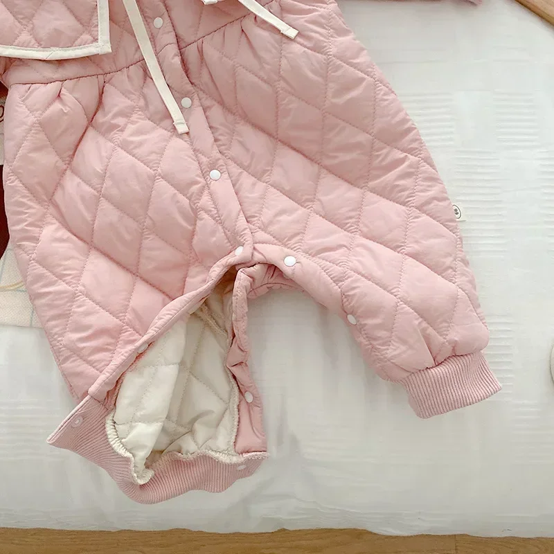 Baby Clip Cotton Bodysuit 0-2 years old children\'s fall and winter clothing girl clothes baby clothes romper newborn Jumpsuit