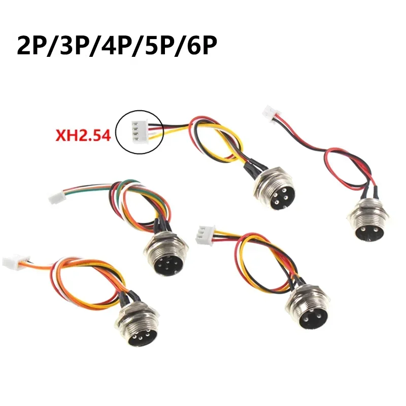GX16 GX12 Aviation Plug to XH2.54 Terminal Wire GX20 2 3 4 5 6 Pin M12 Male Head Adapter Cable Connector Extension Line 15-30cm
