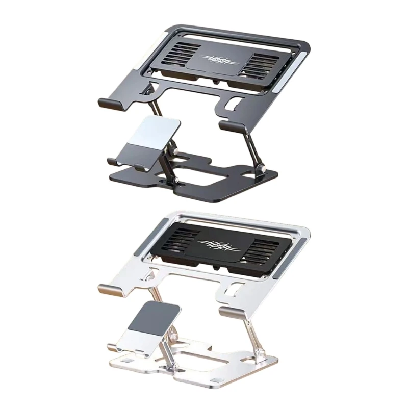 Laptop Cooling Stand with Phone Holder for Reading, Class, and Desk Tasks M76A