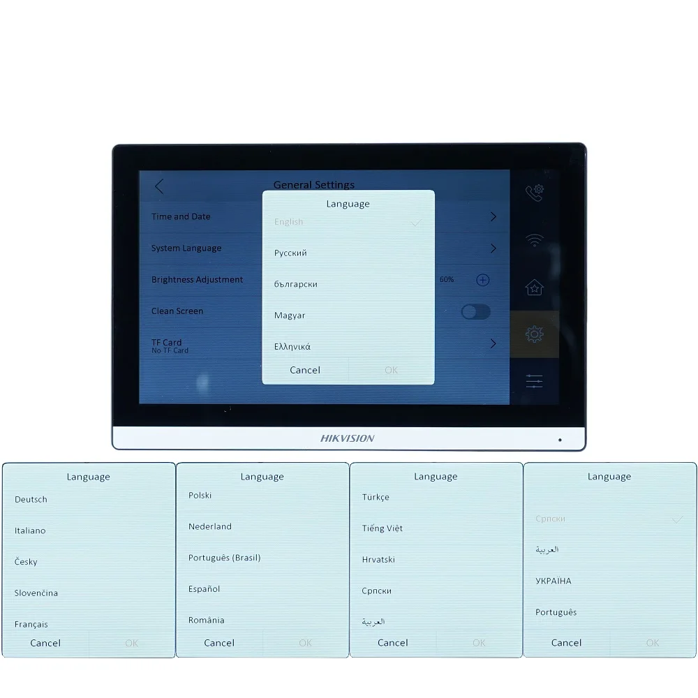 KIT videocitofono POE multilingue originale HIKVISION, include DS-KV8113-WME1(C) e DS-KH6350-WTE1 e switch PoE