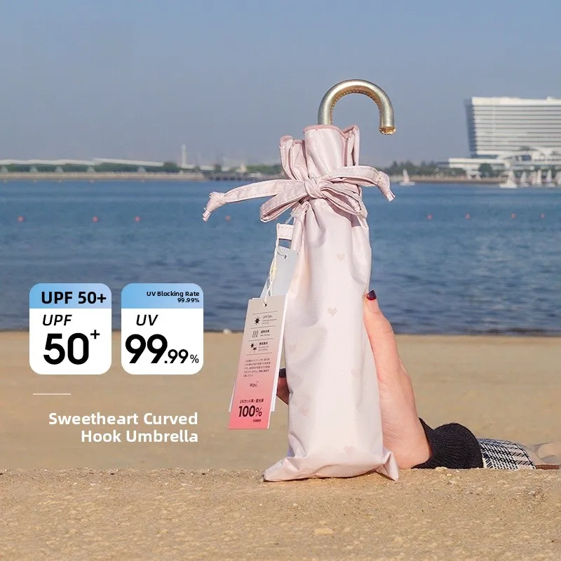 

Портативный женский зонт от солнца с защитой от ультрафиолета, черное клеевое покрытие, двойное назначение (для дождя и солнца), компактный складной зонт из полиэфирной ткани