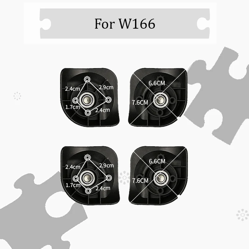 

For W166 Boot Spare Wheel Ultra-Quiet Design Anti-Slip Wear-Resistant Rubber 360° Swivel Castor Wheel Fittings