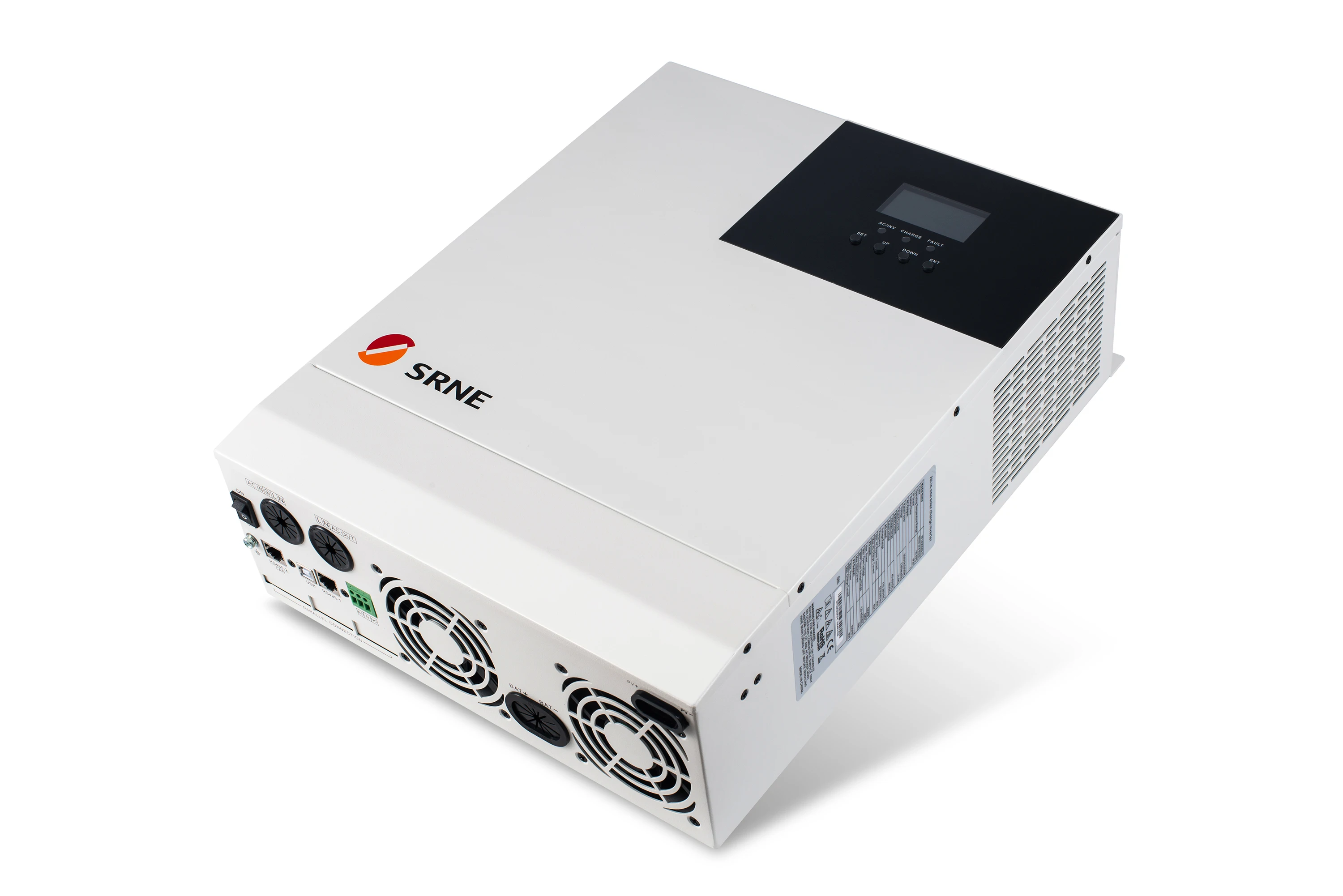 Imagem -03 - Inversor Solar Híbrido Srne Inversor de Onda Senoidal Pura Mppt Incorporado Controlador Solar 80a Pv-entrada Max 500v dc 5000w 220v 230v ac 48v