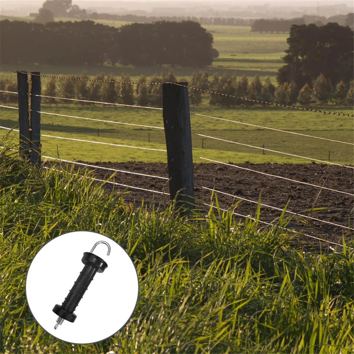 

KEKA 10 PCS Gate Handle for Electric Fence, Insulated Spring Tension, Replacement Accessories for Fencing, for Pasture Gates