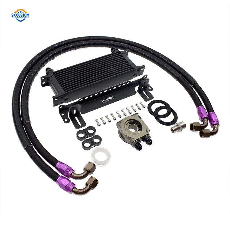 

For EA113 Oil Cooler Kit With 90 Degree Thermostatic Sandwich Plate Hose Kit