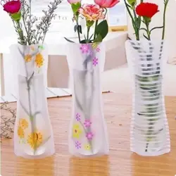 Reusable PVC Folding Vase Durable Cute Foldable Simple Flower Vase Easy to Store Cartoon Flower Vase Office