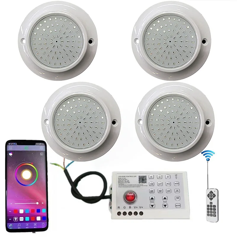 RGB LED Pool Light 12W 85-265V Bluetooth APP Control Outdoor Underwater Light Fountain Landscape Lamp Piscina Luz Spotlight