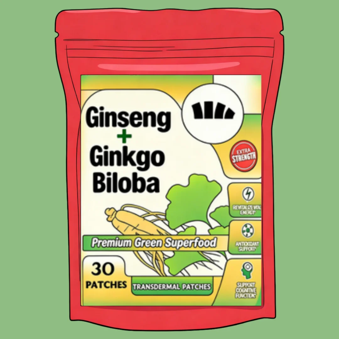 Ginko Biloba & Korean Red Panax Ginseng Transdermal Patches Immune System And Improved Blood Flow 30 Patches
