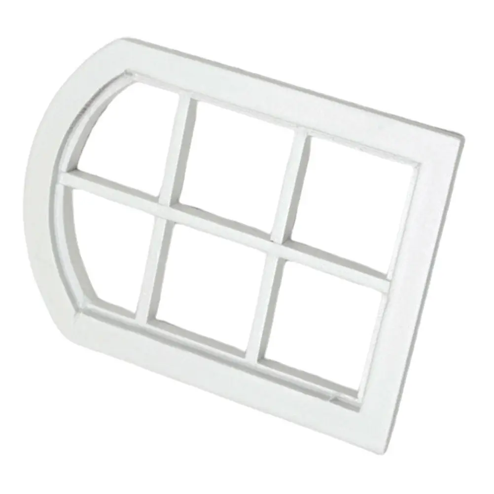 

Mini Circular Window Frame 6-Grid Wooden Decoration Perfect for Mini Houses Dollhouse Accessories Small House Decor