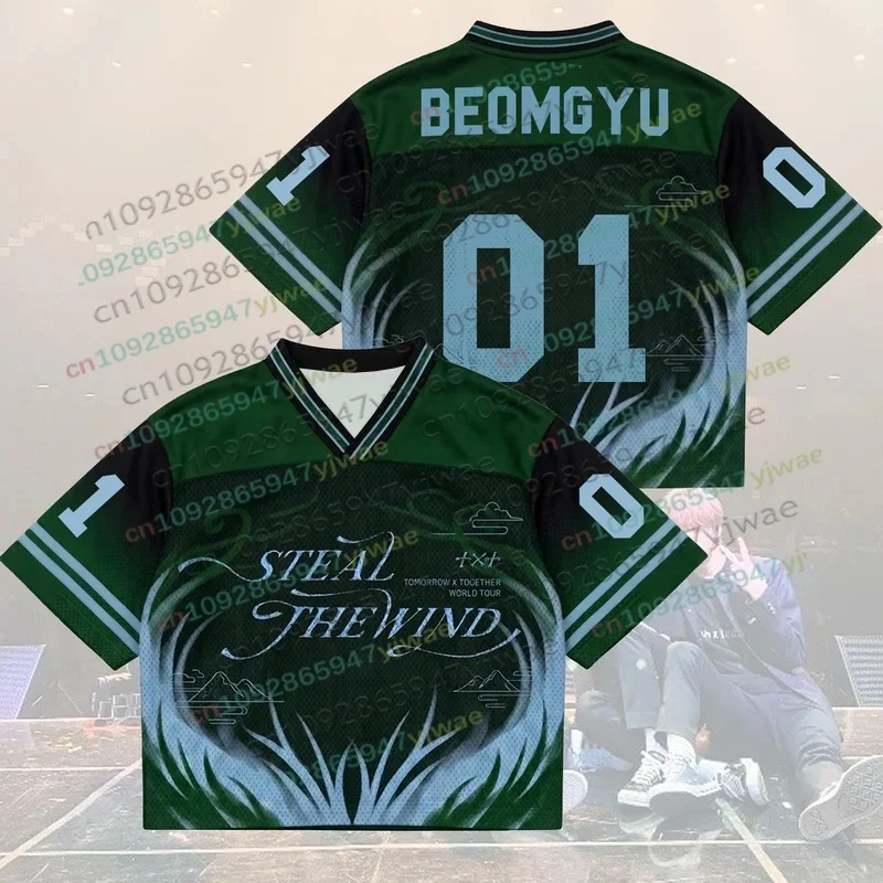 Kpop-Konzert „Steal The Wind“ Welttournee Mesh-Jersey Geschenk für Fans Yeonjun Soobin Fan-Geschenk Herbst Streetwear Damen- und Herrenbekleidung – Detail 3