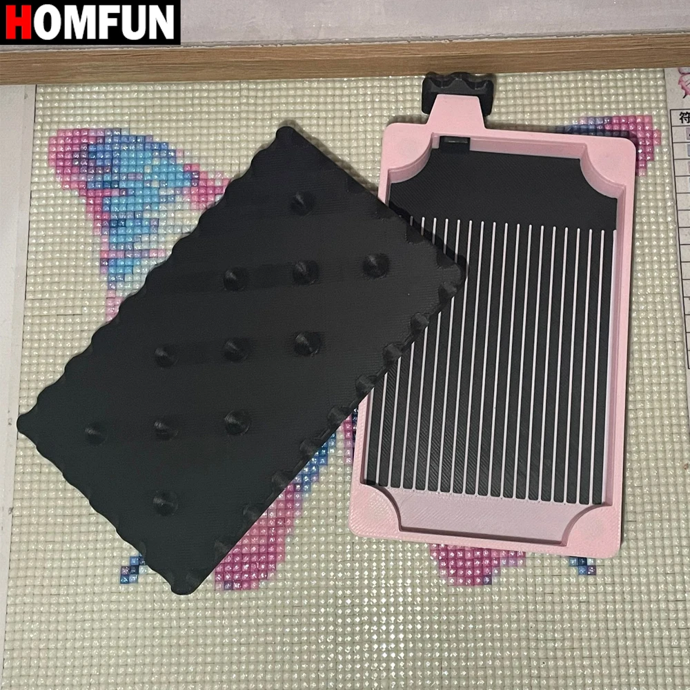 Homfun bandeja de biscoito para pintura diamante, acessórios de bordado 5d, bandeja de broca, armazenamento funcional, bandeja de broca