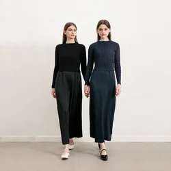 Robe en satin pour femme, pull doux et décontracté, cinq documents disponibles, automne et hiver, 2025