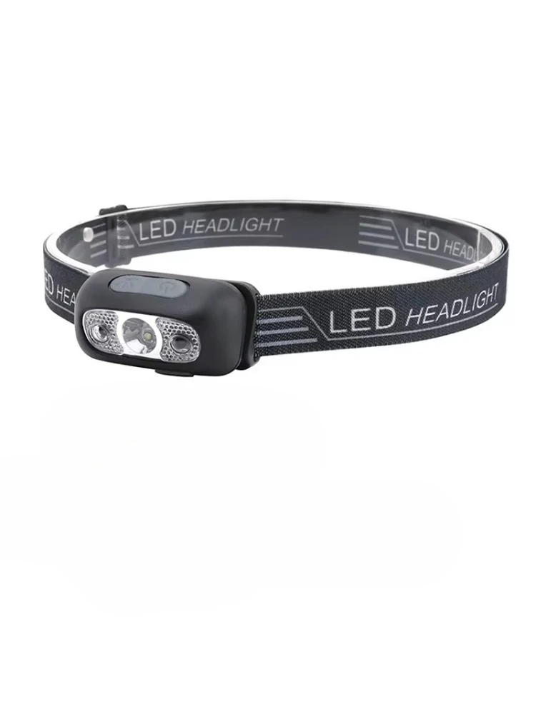 USB-Aufladbare Stirnlampe für Outdoor-Aktivitäten, Starke LED-Kopflampe mit Sensor, Tragbare Camping- und Angellaterne, Notfalllampe