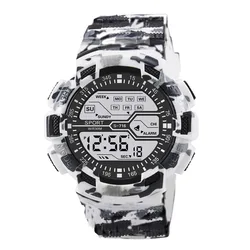 YIKAZE Multifunction Men's Sports Watch LED Digital Watch Big Dial Waterproof Luminous Men Sport Watch Electronic Watches