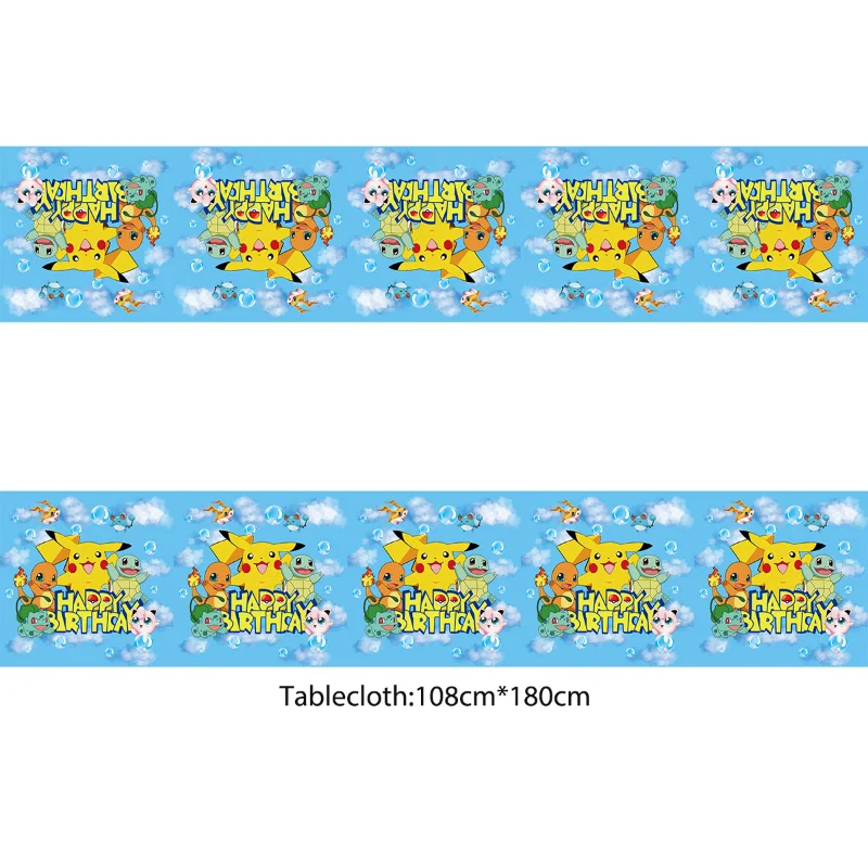 Pokemon Pikachu bambini festa di compleanno decorazione carta alzata per torta a tre livelli Muffin Rack sfondo tovaglie di stoffa Set regalo