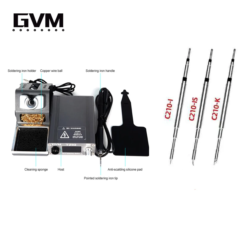 GVM T210 Rapid Warming Automatic Sleep 2S Melting Tin Professional Mobile Phone Repair Constant Temperature Soldering Station