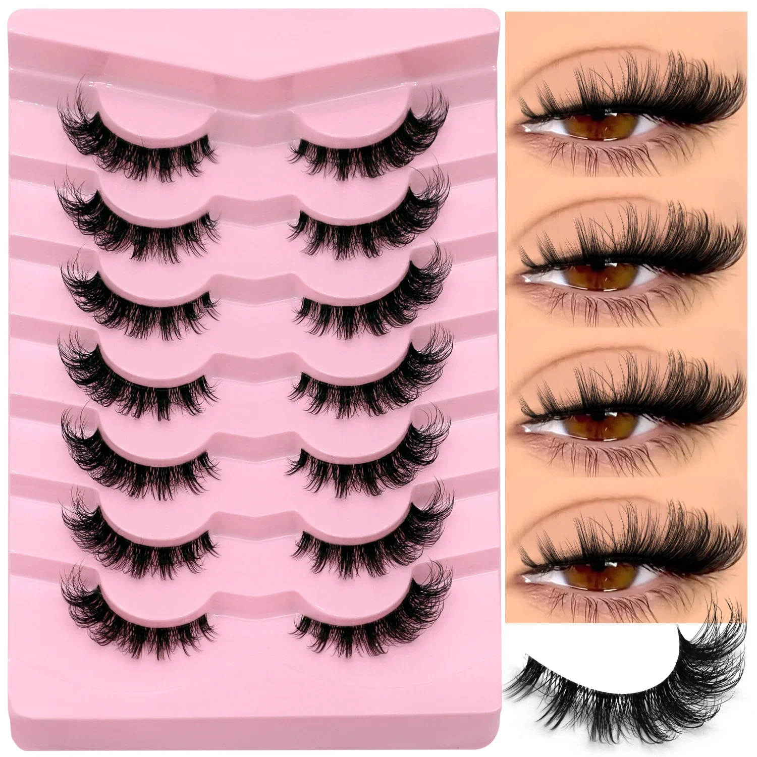 Cat Eyelashes Fake Natural long Manga Lashes Makeup Personal Health Care Accessories