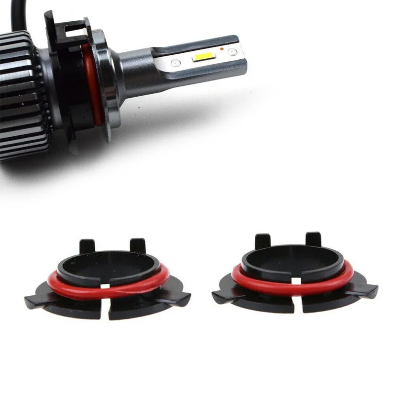 Base adaptadora de bombilla de faro LED H7, soporte de lámpara para coche, accesorios negros para Kia, Mitsubishi, Nissan, 2 uds.