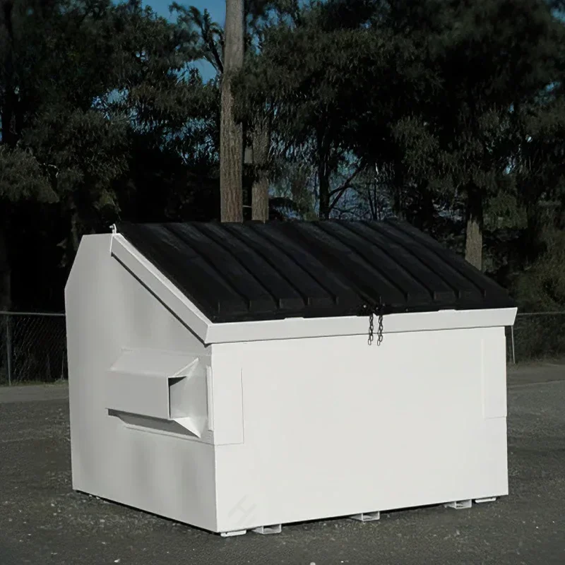 Direct Selling Dumpster steel waste bin Front load garbage bin with lids