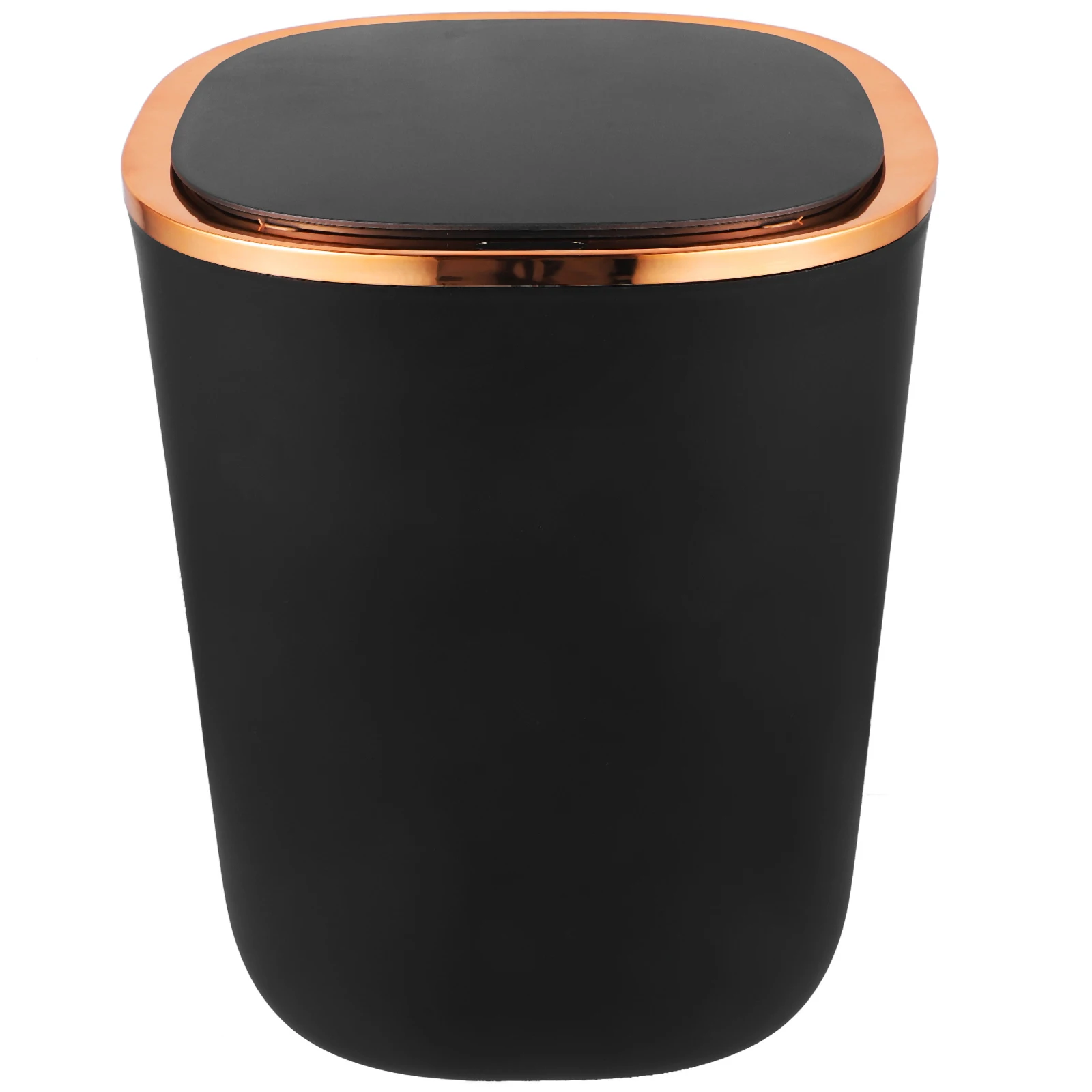 

Smart Trash Can Kitchen Bathroom Small Garbage Cans Lid Black Operated Automatic Odor Blocking Household Use